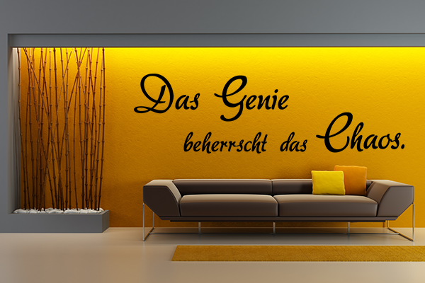 Das Genie beherrscht das Chaos.